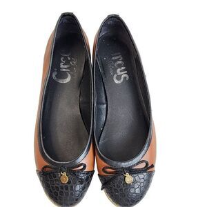 Circus Bailey Ballet Flats Brown & Black, Size 7.5M